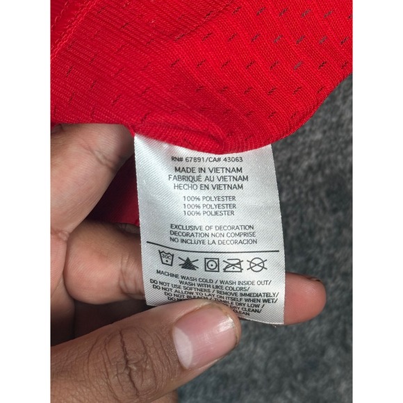 Mac Jones Red New England Patriots Jersey Size Youth Medium 10/12 - Picture 4 of 7